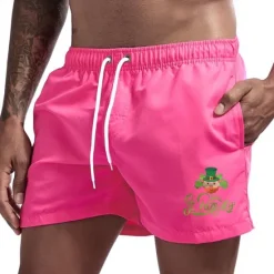 OUKU Men's Swim Trunks Swim Shorts Board Shorts Bathing Suit Drawstring Mesh Lining with Pockets Swimming Surfing Beach Water Sports Printed Summer Spring