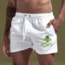 OUKU Men's Swim Trunks Swim Shorts Board Shorts Bathing Suit Drawstring Mesh Lining with Pockets Swimming Surfing Beach Water Sports Printed Summer Spring