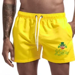 OUKU Men's Swim Trunks Swim Shorts Board Shorts Bathing Suit Drawstring Mesh Lining with Pockets Swimming Surfing Beach Water Sports Printed Summer Spring