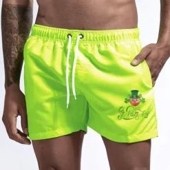 OUKU Men's Swim Trunks Swim Shorts Board Shorts Bathing Suit Drawstring Mesh Lining with Pockets Swimming Surfing Beach Water Sports Printed Summer Spring