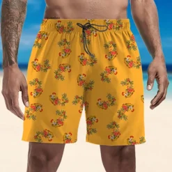 New OUKU Men's Swim Trunks Swim Shorts Quick Dry Lightweight Board Shorts Bottoms with Pockets Drawstring Swimming Surfing Beach Water Sports Printed Summer / Stretchy