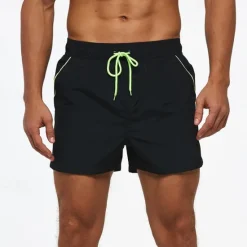 Online OUKU Men's Swim Trunks Swim Shorts Board Shorts Bottoms Drawstring with Pockets Swimming Surfing Beach Water Sports Patchwork Solid Colored Summer Spring