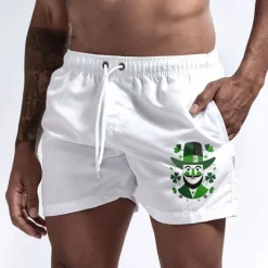 Hot OUKU Men's Swim Trunks Swim Shorts Board Shorts Bathing Suit Drawstring Mesh Lining with Pockets Swimming Surfing Beach Water Sports Printed Summer Spring
