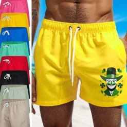 Hot OUKU Men's Swim Trunks Swim Shorts Board Shorts Bathing Suit Drawstring Mesh Lining with Pockets Swimming Surfing Beach Water Sports Printed Summer Spring