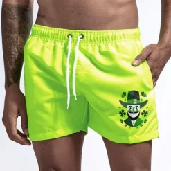 Hot OUKU Men's Swim Trunks Swim Shorts Board Shorts Bathing Suit Drawstring Mesh Lining with Pockets Swimming Surfing Beach Water Sports Printed Summer Spring