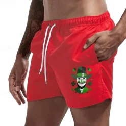Hot OUKU Men's Swim Trunks Swim Shorts Board Shorts Bathing Suit Drawstring Mesh Lining with Pockets Swimming Surfing Beach Water Sports Printed Summer Spring