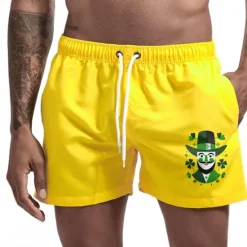 Hot OUKU Men's Swim Trunks Swim Shorts Board Shorts Bathing Suit Drawstring Mesh Lining with Pockets Swimming Surfing Beach Water Sports Printed Summer Spring