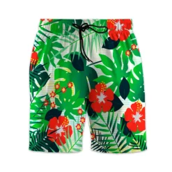 New OUKU Men's Swim Trunks Swim Shorts Quick Dry Lightweight Board Shorts Bottoms Drawstring with Pockets Swimming Surfing Beach Water Sports Floral Summer