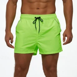 Hot OUKU Men's Swim Trunks Swim Shorts Board Shorts Bottoms Drawstring with Pockets Swimming Surfing Beach Water Sports Patchwork Solid Colored Summer Spring
