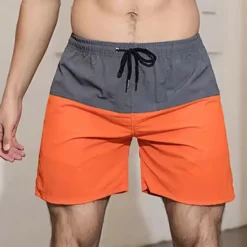 Sale OUKU Men's Swim Trunks Swim Shorts Quick Dry Lightweight Board Shorts Bathing Suit with Pockets Mesh Lining Drawstring Swimming Surfing Beach Water Sports Patchwork Summer / Stretchy