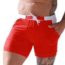Online OUKU Men's Swim Trunks Swim Shorts Board Shorts Bathing Suit Drawstring Mesh Lining with Pockets Swimming Surfing Beach Water Sports Solid Colored Summer