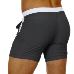 Online OUKU Men's Swim Trunks Swim Shorts Board Shorts Bathing Suit Drawstring Mesh Lining with Pockets Swimming Surfing Beach Water Sports Solid Colored Summer