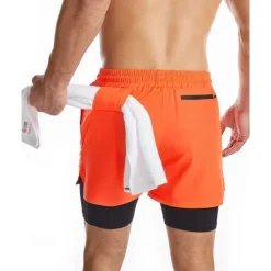 Discount OUKU Men's Swim Trunks Swim Shorts Board Shorts Color Block Quick dry Breathable With Compression Liner with Towel Loop Vacation Beach Hawaiian Casual Black