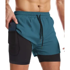 Discount OUKU Men's Swim Trunks Swim Shorts Board Shorts Color Block Quick dry Breathable With Compression Liner with Towel Loop Vacation Beach Hawaiian Casual Black
