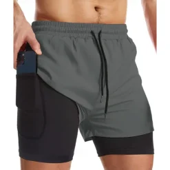 Discount OUKU Men's Swim Trunks Swim Shorts Board Shorts Color Block Quick dry Breathable With Compression Liner with Towel Loop Vacation Beach Hawaiian Casual Black