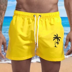 Best OUKU Men's Swim Trunks Swim Shorts Board Shorts Bathing Suit Drawstring Mesh Lining with Pockets Swimming Surfing Beach Water Sports Printed Summer Spring
