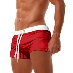 Clearance OUKU Men's Swim Trunks Swim Shorts Quick Dry Lycra Board Shorts Bottoms Drawstring Zipper Pocket Swimming Surfing Beach Water Sports Patchwork Autumn / Fall Spring Summer / Stretchy