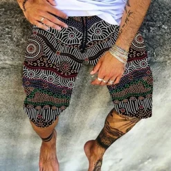 Discount OUKU Men's Swim Trunks Swim Shorts Board Shorts Summer Shorts Beach Shorts Drawstring Elastic Waist 3D Print Graphic Quick Dry Soft Short Casual Daily Holiday Hawaiian Dark Brown Black-White Micro-elastic