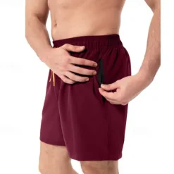 Discount OUKU Men's Swim Trunks Swim Shorts Board Shorts Bottoms Drawstring 2 in 1 with Pockets Swimming Surfing Beach Water Sports Solid Colored Summer Spring