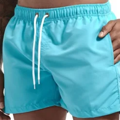 Hot OUKU Men's Swim Trunks Swim Shorts Board Shorts Mesh Pocket Drawstring Elastic Waistband Shorts Outdoor Sports & Outdoor Athletic Breathable Quick Dry Soft Beach Workout Tailored Fit Sportswear Activewear