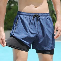 Best OUKU Men's Swim Trunks Swim Shorts Quick Dry Lightweight Board Shorts Bathing Suit with Pockets Compression Liner Drawstring Swimming Surfing Beach Water Sports Solid Colored Summer