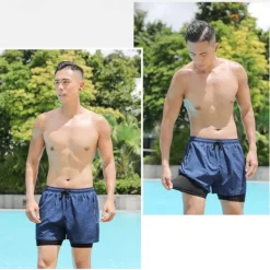 Best OUKU Men's Swim Trunks Swim Shorts Quick Dry Lightweight Board Shorts Bathing Suit with Pockets Compression Liner Drawstring Swimming Surfing Beach Water Sports Solid Colored Summer