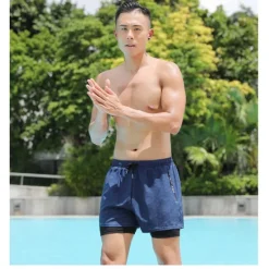 Best OUKU Men's Swim Trunks Swim Shorts Quick Dry Lightweight Board Shorts Bathing Suit with Pockets Compression Liner Drawstring Swimming Surfing Beach Water Sports Solid Colored Summer