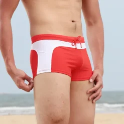 OUKU Men's Swim Trunks Swim Shorts Board Shorts Bathing Suit Drawstring Swimming Surfing Beach Water Sports Patchwork Summer