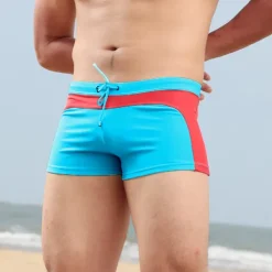 OUKU Men's Swim Trunks Swim Shorts Board Shorts Bathing Suit Drawstring Swimming Surfing Beach Water Sports Patchwork Summer