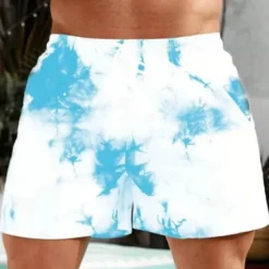 Outlet OUKU Men's Swim Trunks Swim Shorts Board Shorts Bathing Suit Drawstring with Pockets Swimming Surfing Beach Water Sports Tie Dye Summer Spring