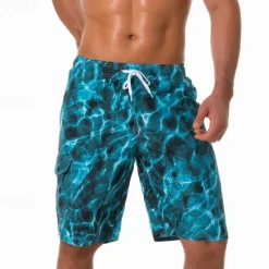 Hot OUKU Men's Swim Trunks Swim Shorts Board Shorts Pocket Drawstring Elastic Waistband Shorts Outdoor Sports & Outdoor Beach Fall Quick Dry Lightweight Soft Swimming Surfing Beach Tailored Fit Sportswear