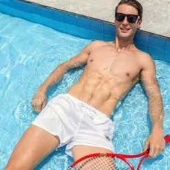 New OUKU Men's Swim Trunks Swim Shorts Quick Dry Lightweight Board Shorts Bathing Suit with Pockets Mesh Lining Drawstring Swimming Surfing Beach Water Sports Solid Colored Summer