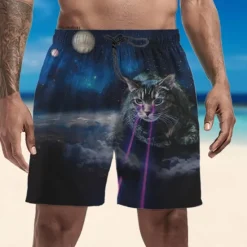 Clearance OUKU Men's Swim Trunks Swim Shorts Quick Dry Lightweight Board Shorts Bottoms with Pockets Drawstring Swimming Surfing Beach Water Sports Animals Summer
