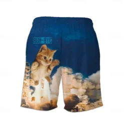 Clearance OUKU Men's Swim Trunks Swim Shorts Quick Dry Lightweight Board Shorts Bottoms with Pockets Drawstring Swimming Surfing Beach Water Sports Animals Summer
