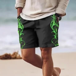 Online OUKU Men's Swim Trunks Swim Shorts 4-Way Stretch Fabric Board Shorts Bottoms Drawstring with Pockets Swimming Surfing Beach Water Sports Tropical Printed Summer Spring