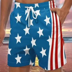 Sale OUKU Men's Swim Trunks Swim Shorts 4-Way Stretch Fabric Board Shorts Bottoms Drawstring with Pockets Swimming Surfing Beach Water Sports Printed National Flag Summer Spring