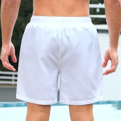 Online OUKU Men's Swim Trunks Swim Shorts Board Shorts Plain Quick dry Breathable Drawstring Elastic Waist Vacation Beach Hawaiian Casual White