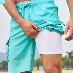 Sale OUKU Men's Swim Trunks Swim Shorts Board Shorts Bottoms Drawstring with Pockets Swimming Surfing Beach Water Sports Solid Colored Summer Spring