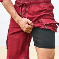 Sale OUKU Men's Swim Trunks Swim Shorts Board Shorts Bottoms Drawstring with Pockets Swimming Surfing Beach Water Sports Solid Colored Summer Spring