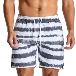 Clearance OUKU Men's Swim Trunks Swim Shorts Board Shorts Bottoms Drawstring with Pockets Swimming Surfing Beach Water Sports Tropical Printed Summer Spring