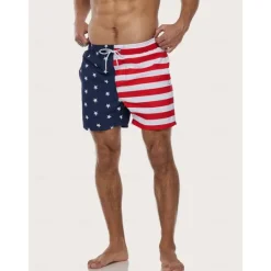 Outlet OUKU Men's Swim Trunks Swim Shorts Quick Dry Lightweight Board Shorts Bathing Suit Drawstring with Pockets Swimming Surfing Beach Water Sports Printed Summer Red