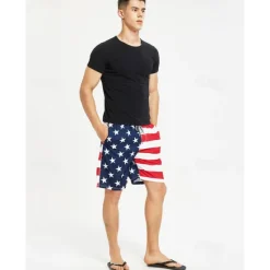 Outlet OUKU Men's Swim Trunks Swim Shorts Quick Dry Lightweight Board Shorts Bathing Suit Drawstring with Pockets Swimming Surfing Beach Water Sports Printed Summer Red