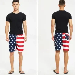 Outlet OUKU Men's Swim Trunks Swim Shorts Quick Dry Lightweight Board Shorts Bathing Suit Drawstring with Pockets Swimming Surfing Beach Water Sports Printed Summer Red