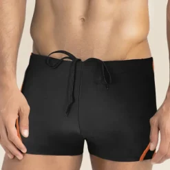 OUKU Men's Swim Trunks Swim Shorts Swimwear Bottoms Drawstring Swimming Surfing Beach Water Sports Patchwork Summer Spring Black
