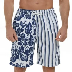 Clearance OUKU Men's Swim Trunks Swim Shorts Board Shorts Bathing Suit Drawstring with Pockets Swimming Surfing Beach Water Sports Tropical Printed Summer Spring