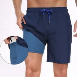 Best OUKU Men's Swim Trunks Swim Shorts Board Shorts Bottoms Drawstring with Pockets Swimming Surfing Beach Water Sports Solid Colored Summer Spring