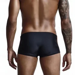 Clearance OUKU Men's Swim Trunks Swim Shorts Swimwear Bottoms Drawstring Swimming Surfing Beach Water Sports Stripes Patchwork Summer Spring Black