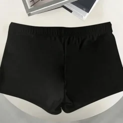 Clearance OUKU Men's Swim Trunks Swim Shorts Swimwear Bottoms Drawstring Swimming Surfing Beach Water Sports Stripes Patchwork Summer Spring Black