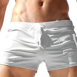 Hot OUKU Men's Swim Trunks Swim Shorts Swimwear Bottoms Drawstring Swimming Surfing Beach Water Sports Solid Colored Summer Spring