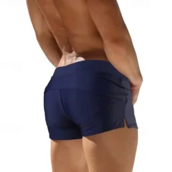 Hot OUKU Men's Swim Trunks Swim Shorts Swimwear Bottoms Drawstring Swimming Surfing Beach Water Sports Solid Colored Summer Spring